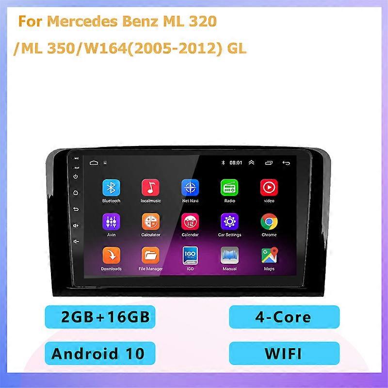 2DIN Car Radio Multimedia Player Carplay Auto GPS navigation For Mercedes Benz M-Class W164 2005-2012 GL-Class X164 ML GL350