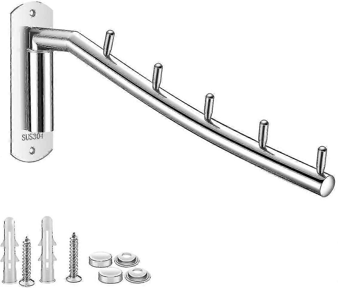 Folding Wall Hanger Stainless Steel Coat Hook With Swing Arm