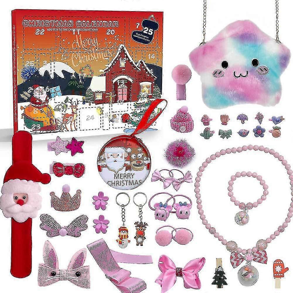 24 Tage Countdown Weihnachtskalender Geschenkbox Set DIY Perlen Geschenkbox Weihnachtsgeschenk - G