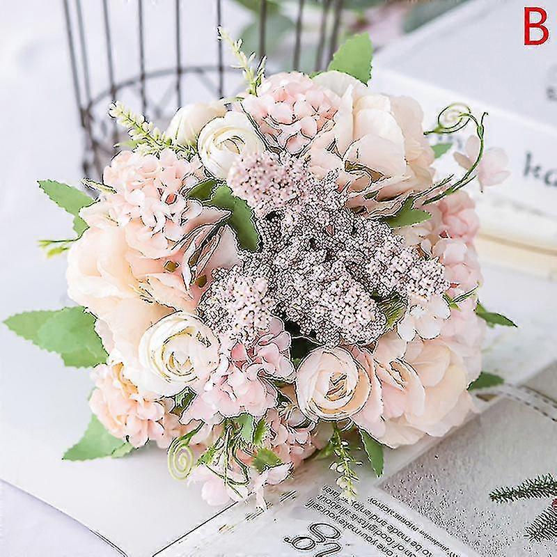 13 Kafa İpek Şakayık Yapay Çiçekler Sahte Buket Düğün Ev Dekoru Yeni
