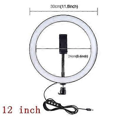 LED Light Light Ring, 10/12 Inch, Dimerizable, Selfie, Bloggers, Vlogging, Video