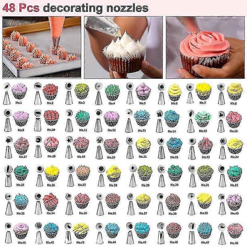 Cake Decorating Tools Cakes Turntable Kit Plastic Rotary Baking Stand Piping Nozzle Piping Bag Set Cake Accessories Cakes Tools