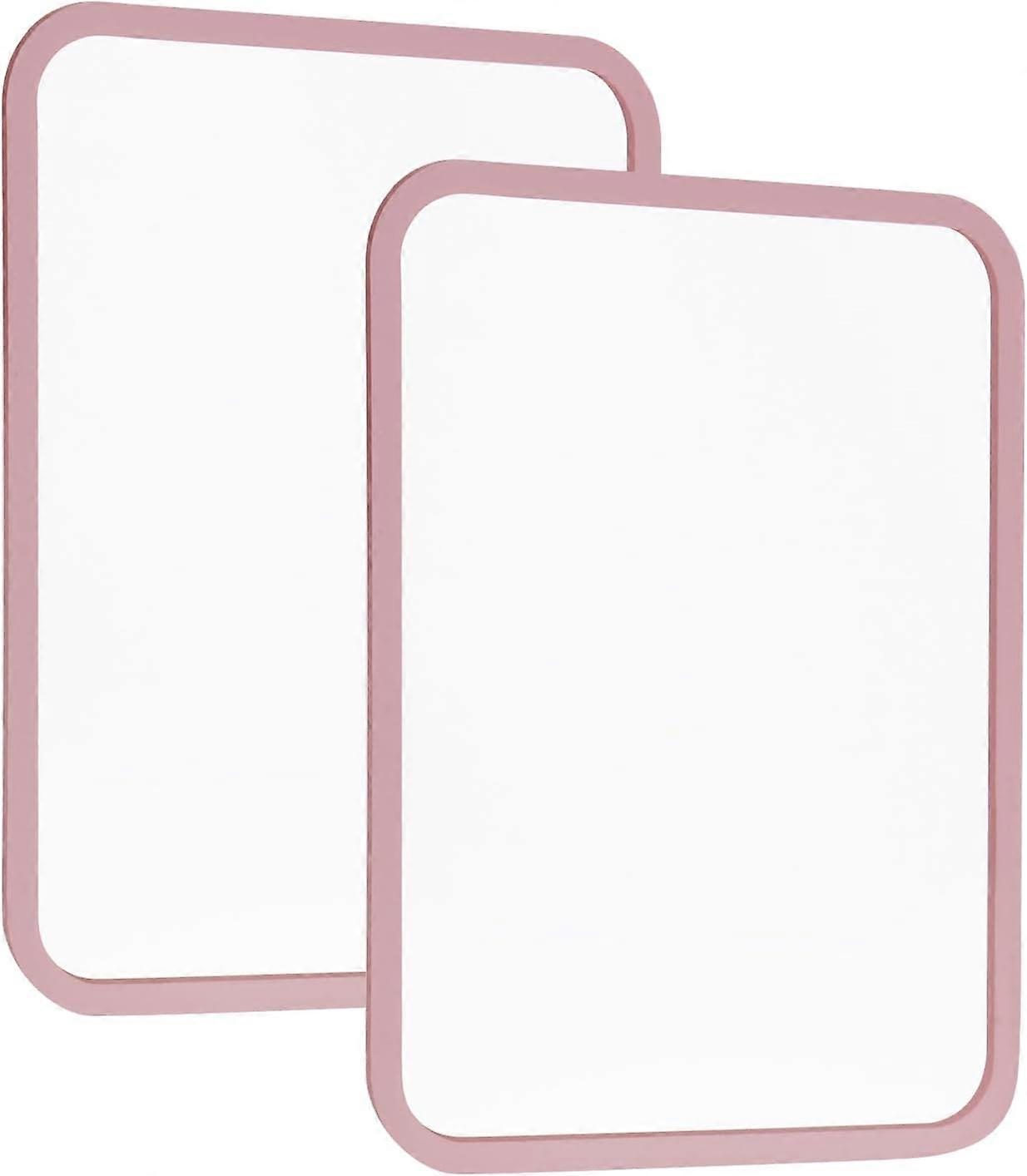 2Pcs Magnetic Locker Mirror - Anti-Scratch Frameless Design, 5x7 Inch, School Locker Accessories for Teens