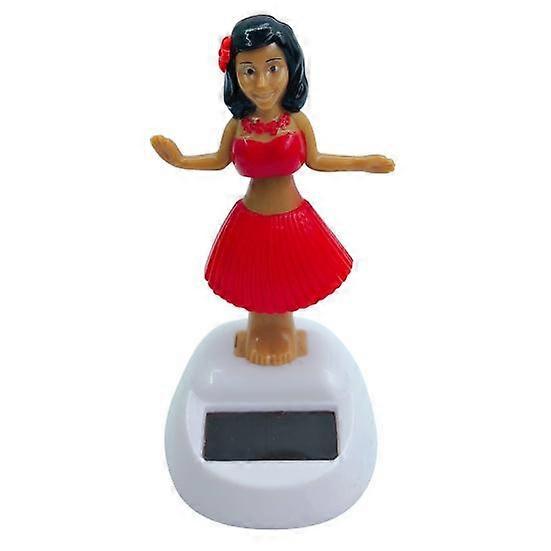 Solar Dancing Beach Hawaii Girl Hula Shaking Head Toy Car Ornaments Solar Power Car Dashboard Decoration