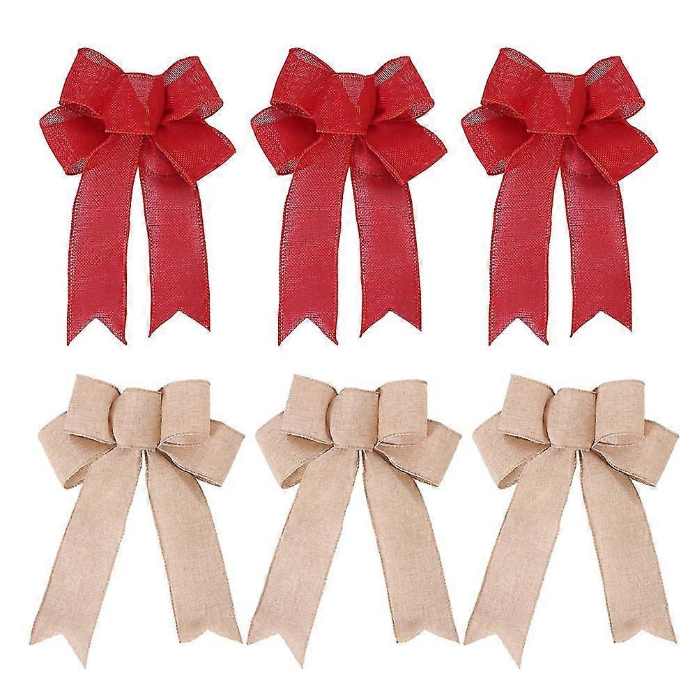 Jul Rustik Burlap Hantverkskrans för Holiday Weeding Köksinredning