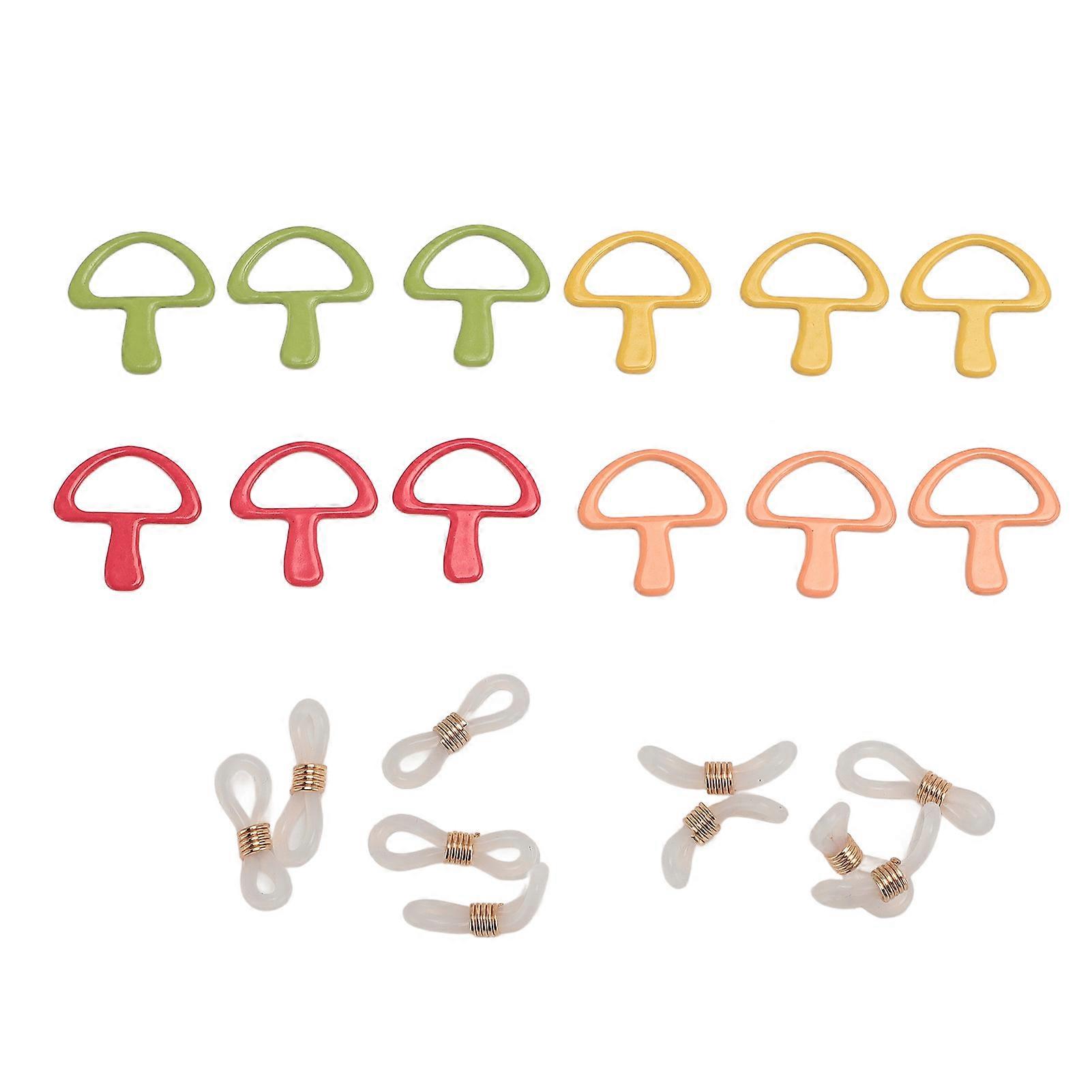 12Pcs Mushroom Knitting Needle Stoppers Stitch Markers Kit