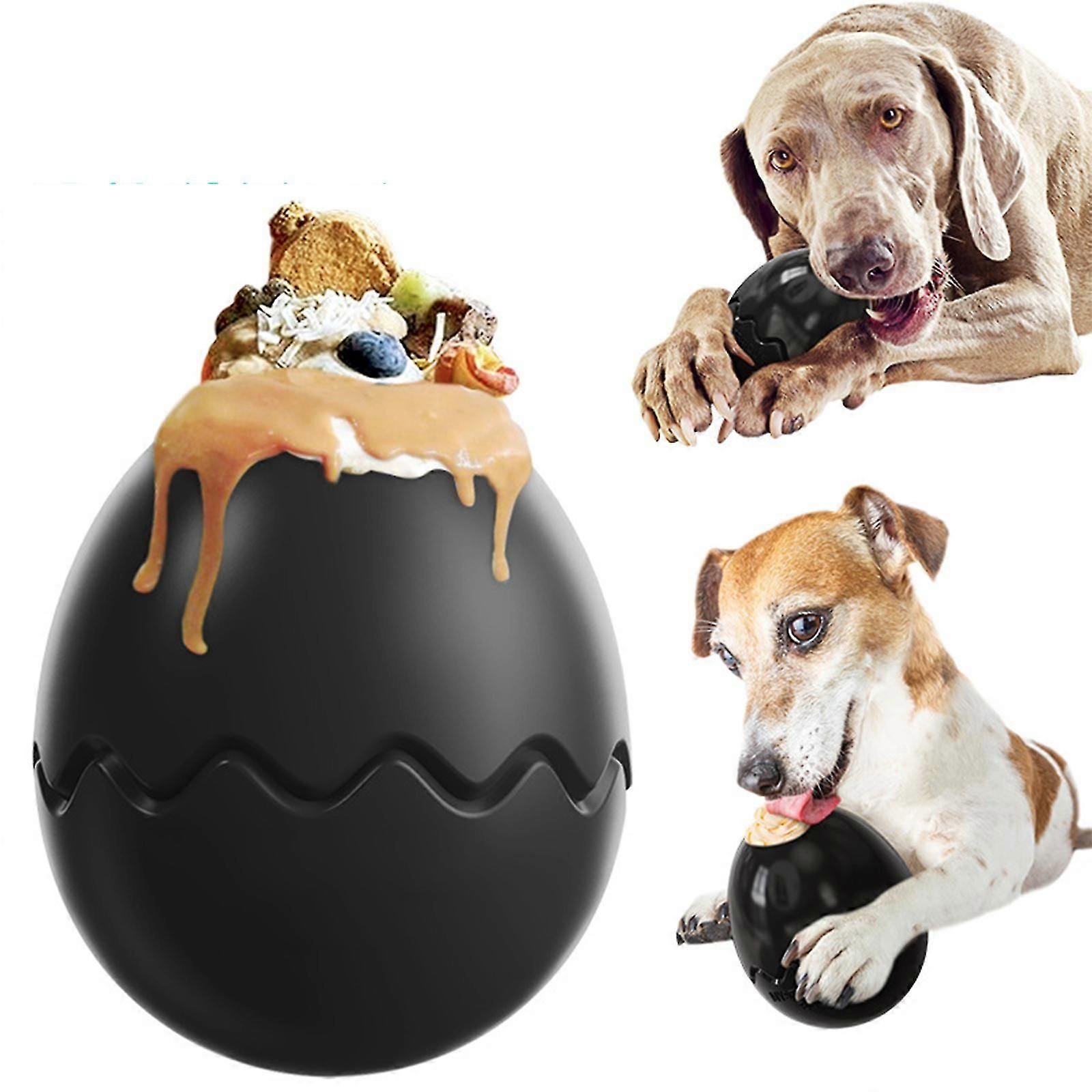 Dog Chew Toys for Aggressive Chewers, Dinosaur Egg Dog Puzzle Slow Feeder, Interactive Dog Enrichment Fun to Chase & Fetch