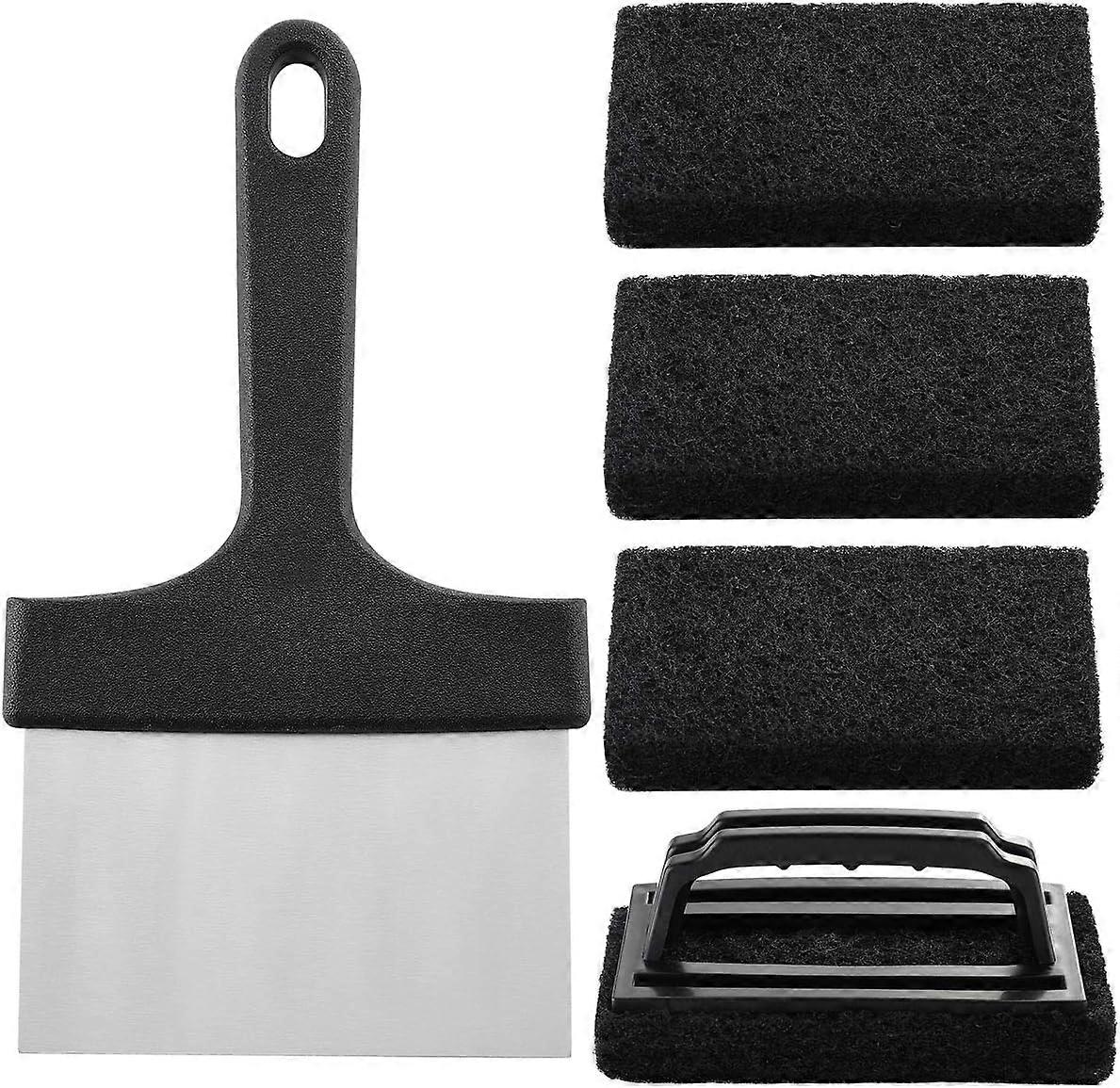 5-piece cleaning brush set with safe plastic handle