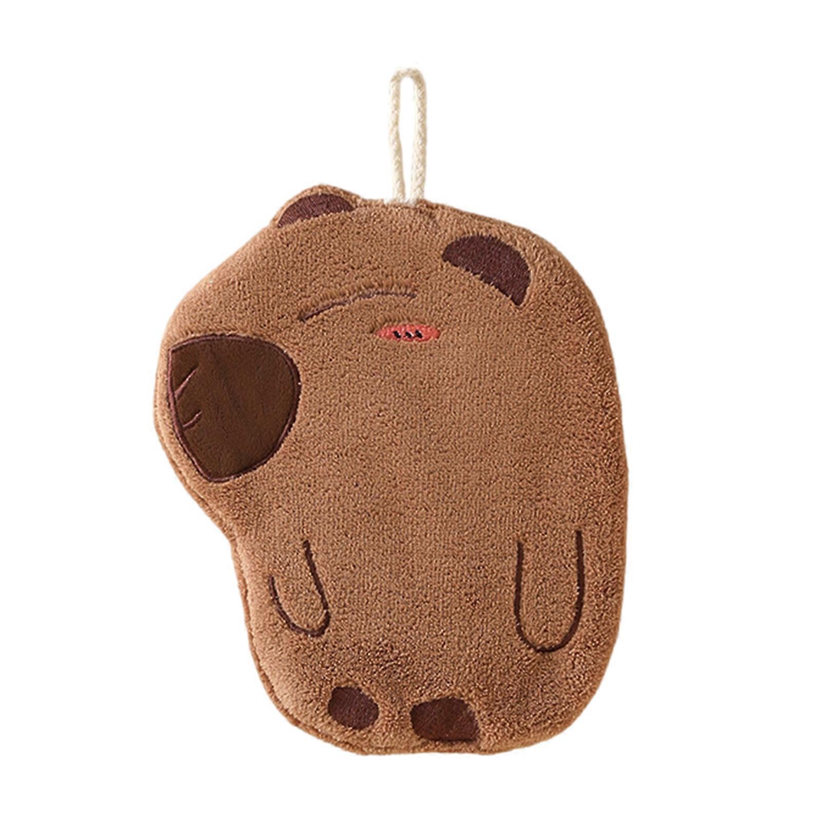 Capybara Kids Hand Towels Soft Microfiber Quick Drying Absorbent Washcloths for Kitchen and Bathroom