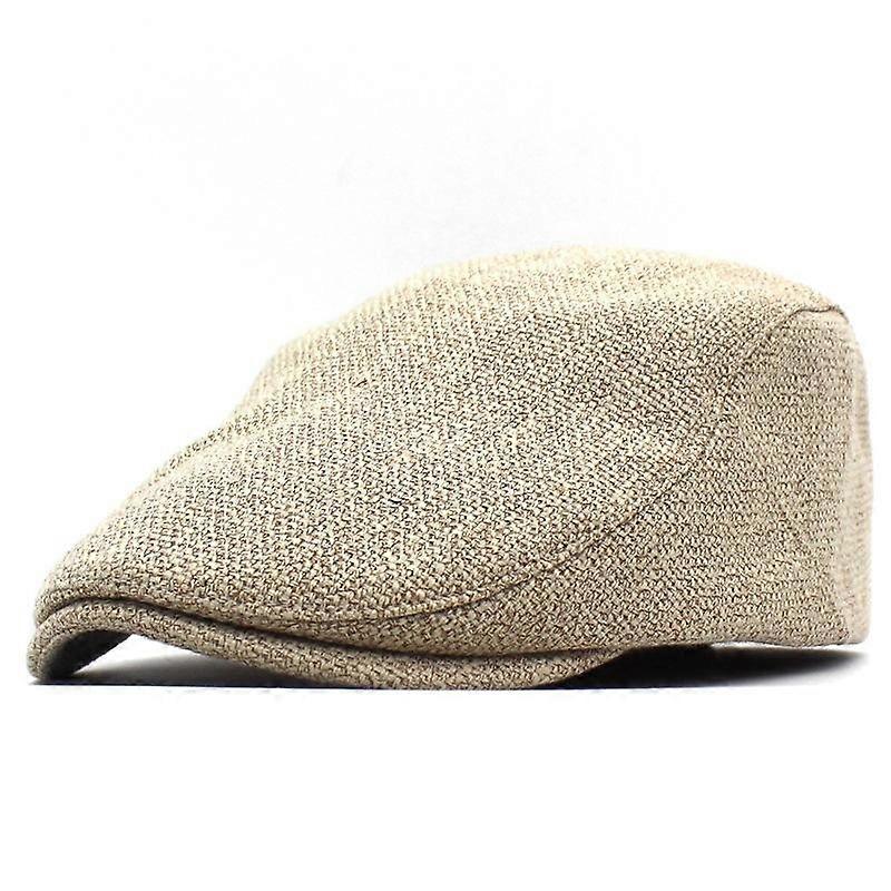 The new painter's cap Cotton and linen beret men's outdoor duck tongue cap forward cap solid colour spring and summer hat