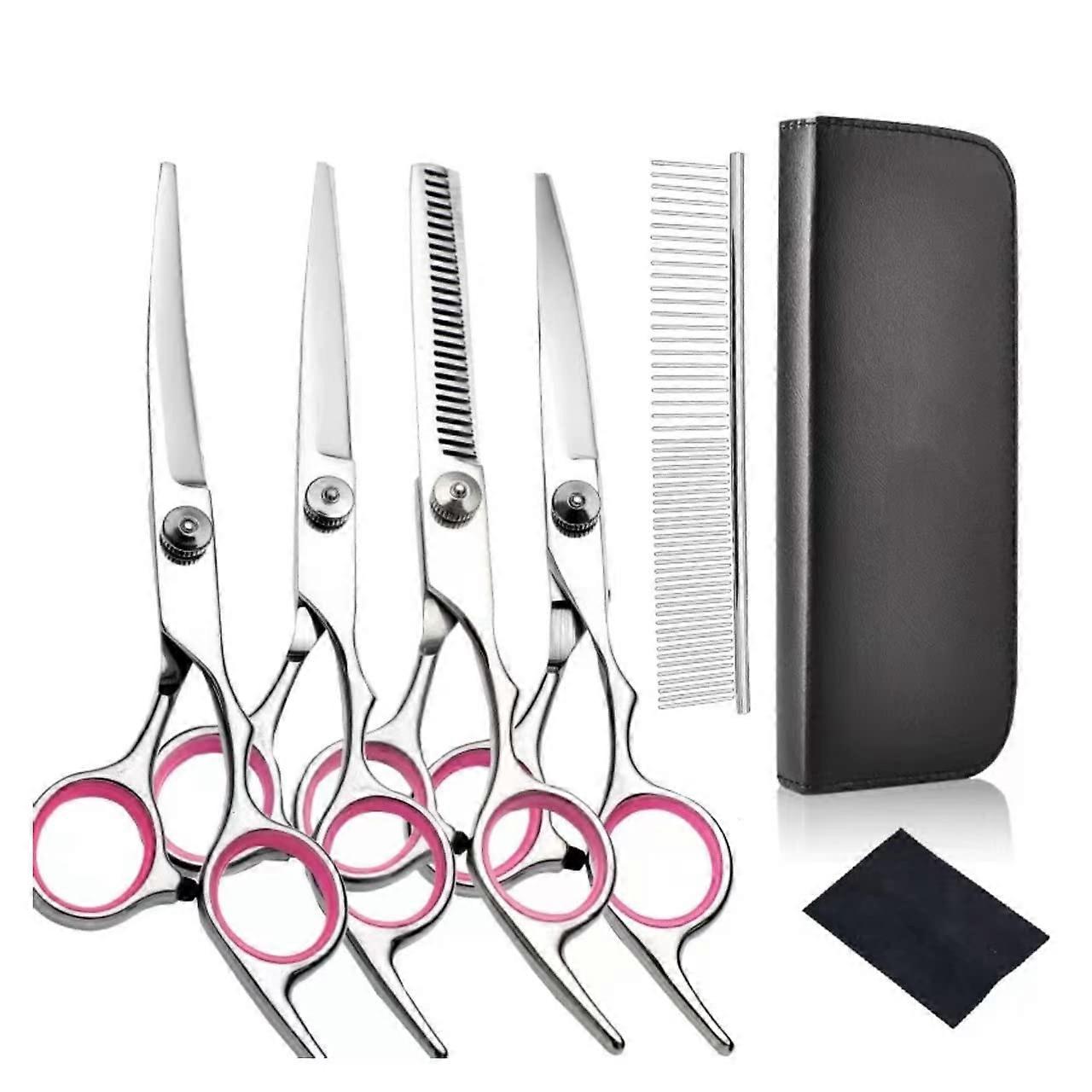 5 Pcs Dog Grooming Scissors Kit Sharp Edged for Dogs