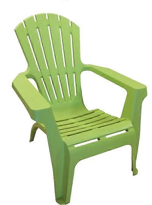 Lime Green Plastic Stackable Garden Patio Reclined Armchair
