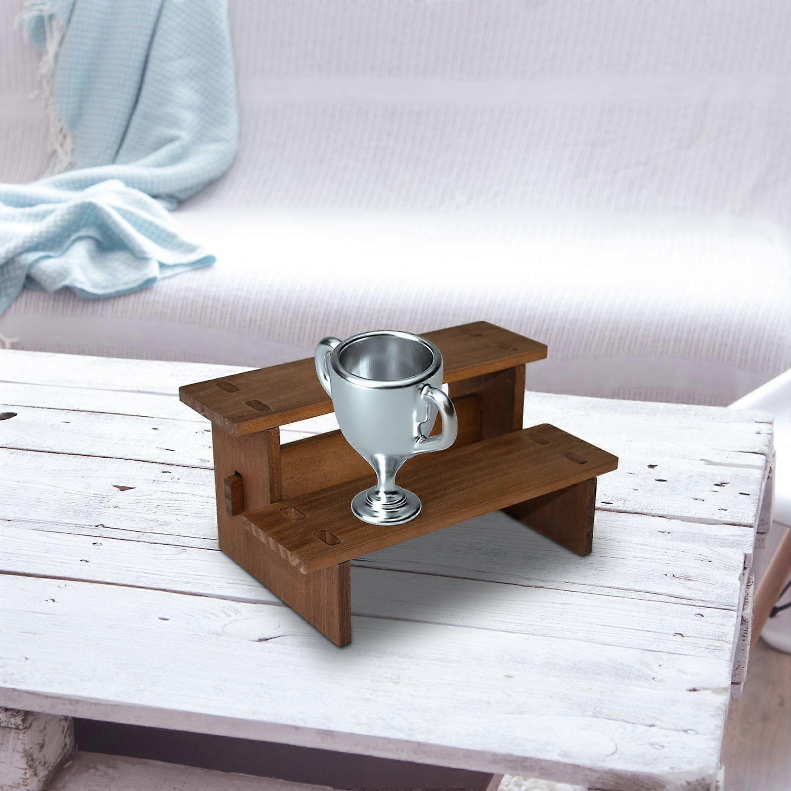 Wood Display Riser Simple Showcase Fixtures for Crafts Ornaments Sculptures