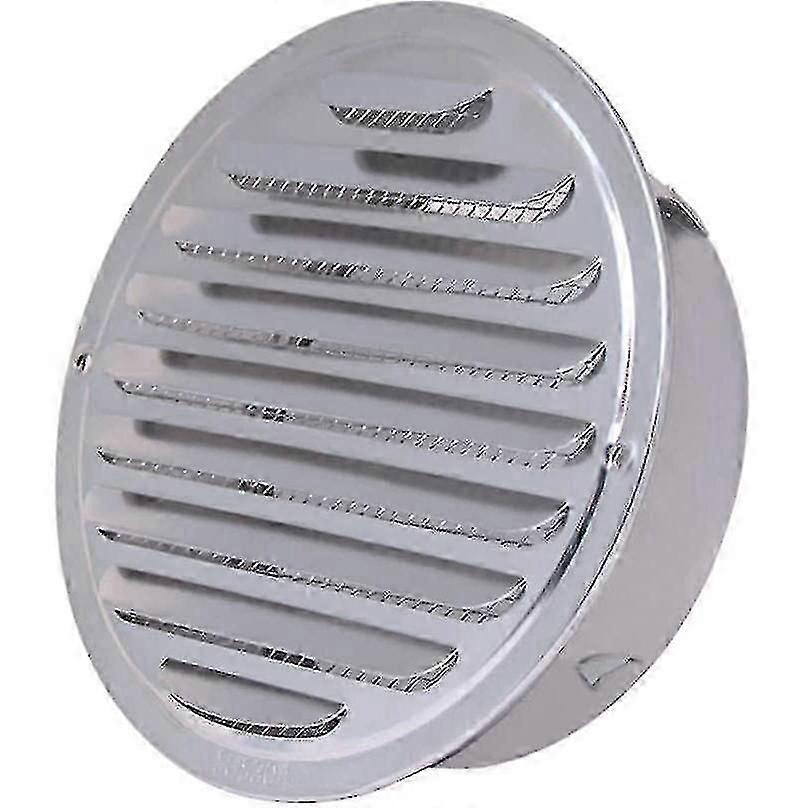 Ventilasjonsgitter, rustfritt stål, 160 mm, sølv