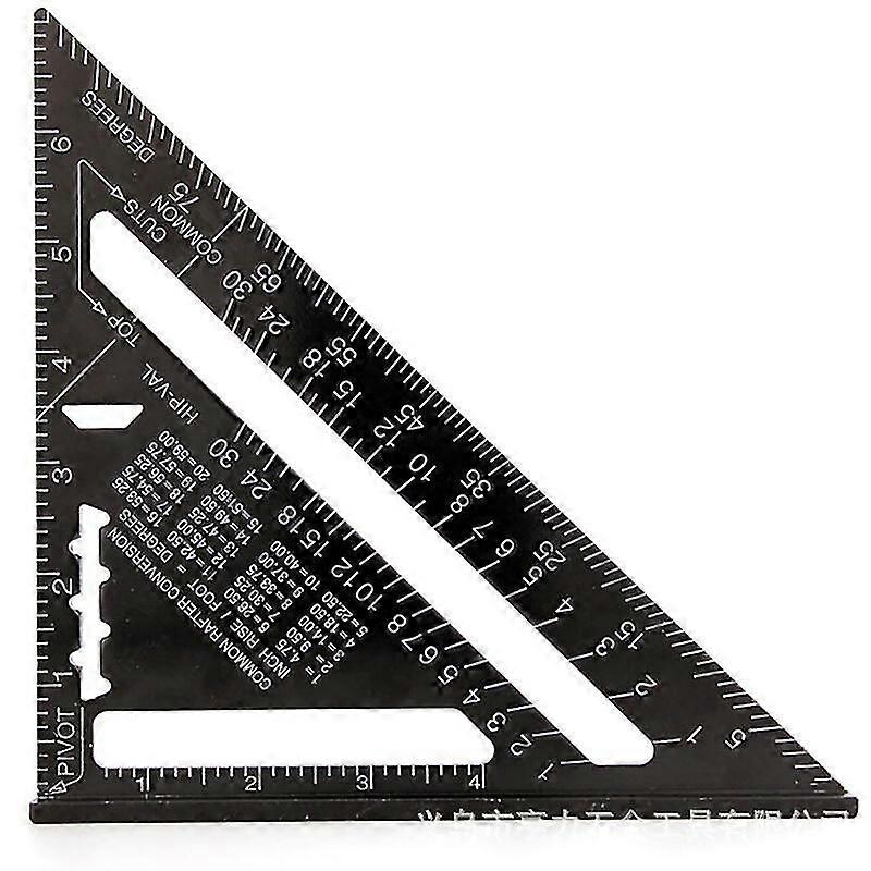 17cm Triangle Protractor Aluminum Alloy Square Carpenter Triangle Metric Professional Carpentry Angle Ruler Triangular Ruler With Protractor Measuring