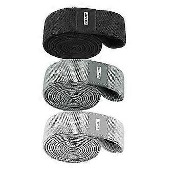 Bande di resistenza compatibili con donne e uomini, bande pull up in tessuto, fitness per esercizi Bande elastiche compatibili con gamba coscia H nero-grigio-rosa