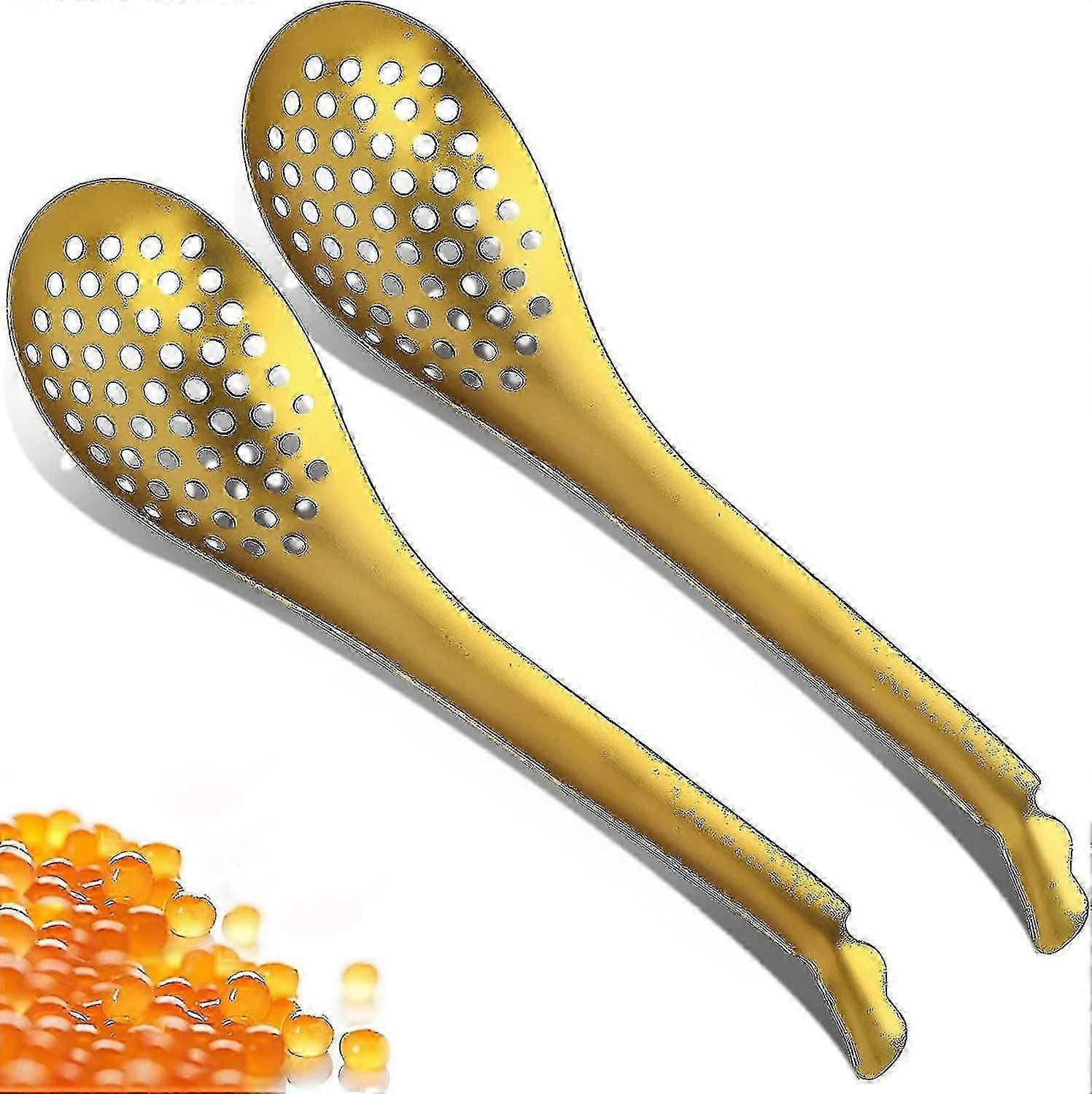Spherification Spoon - Edelstahllöffel 2er Set (Gold)