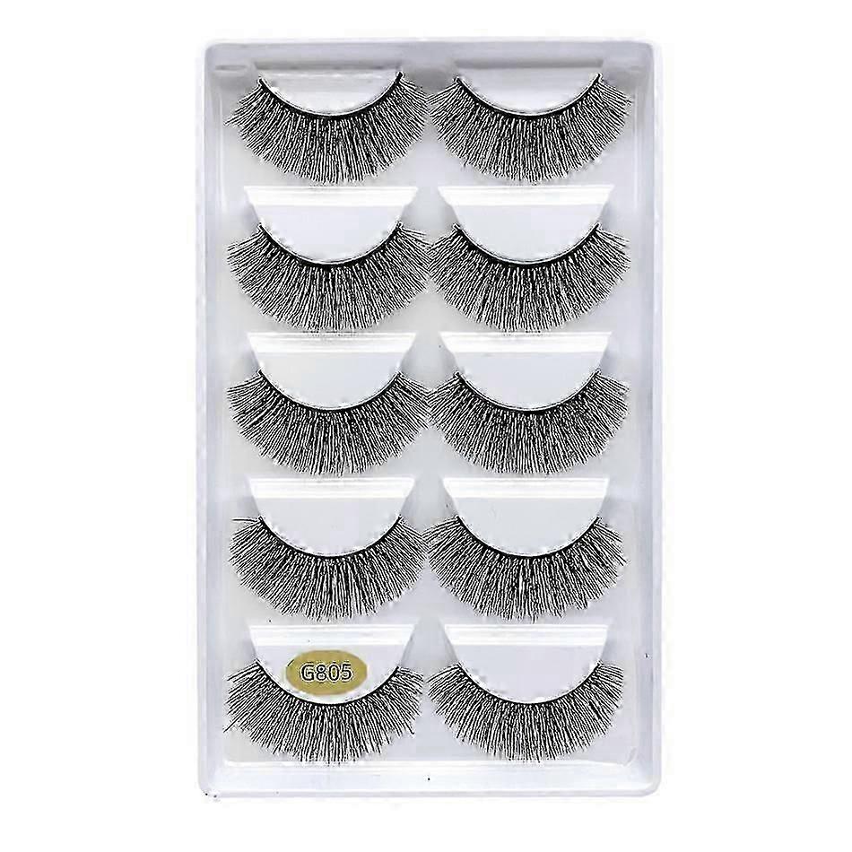 5 pairs of mixed eyelashes, black eyelashes extension