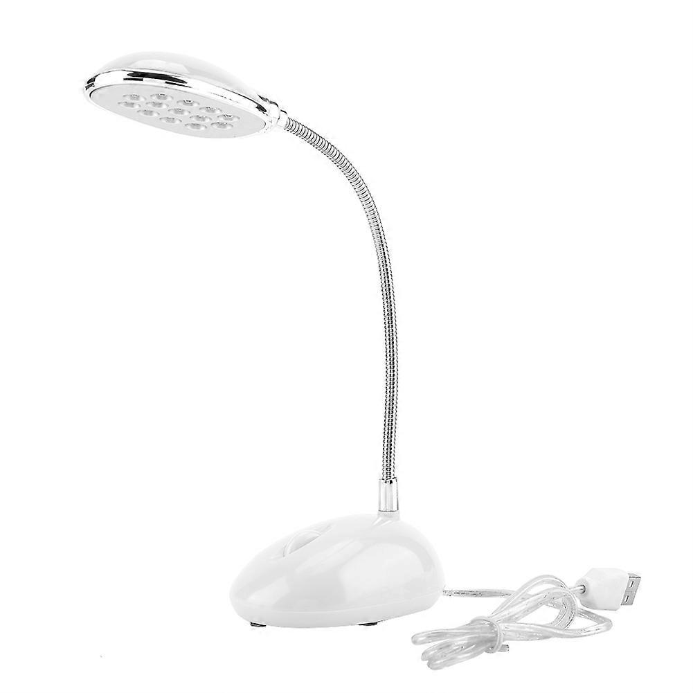 Bright Flexible USB LED Desk Lamp for Computer, Adjustable Arm, Energy-Efficient, Portable, White Light, Compatible with Laptops