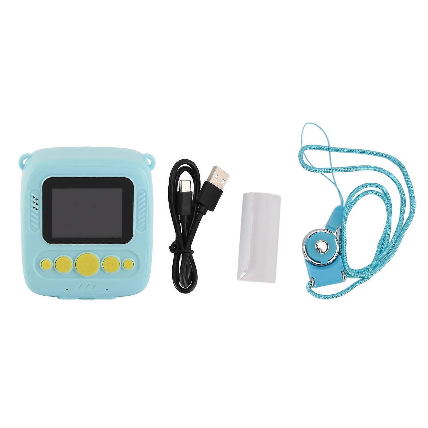 Kids Instant Print Camera 1080P 48M Toddler Digital Video Camera with Filters Photo Frames for Boys