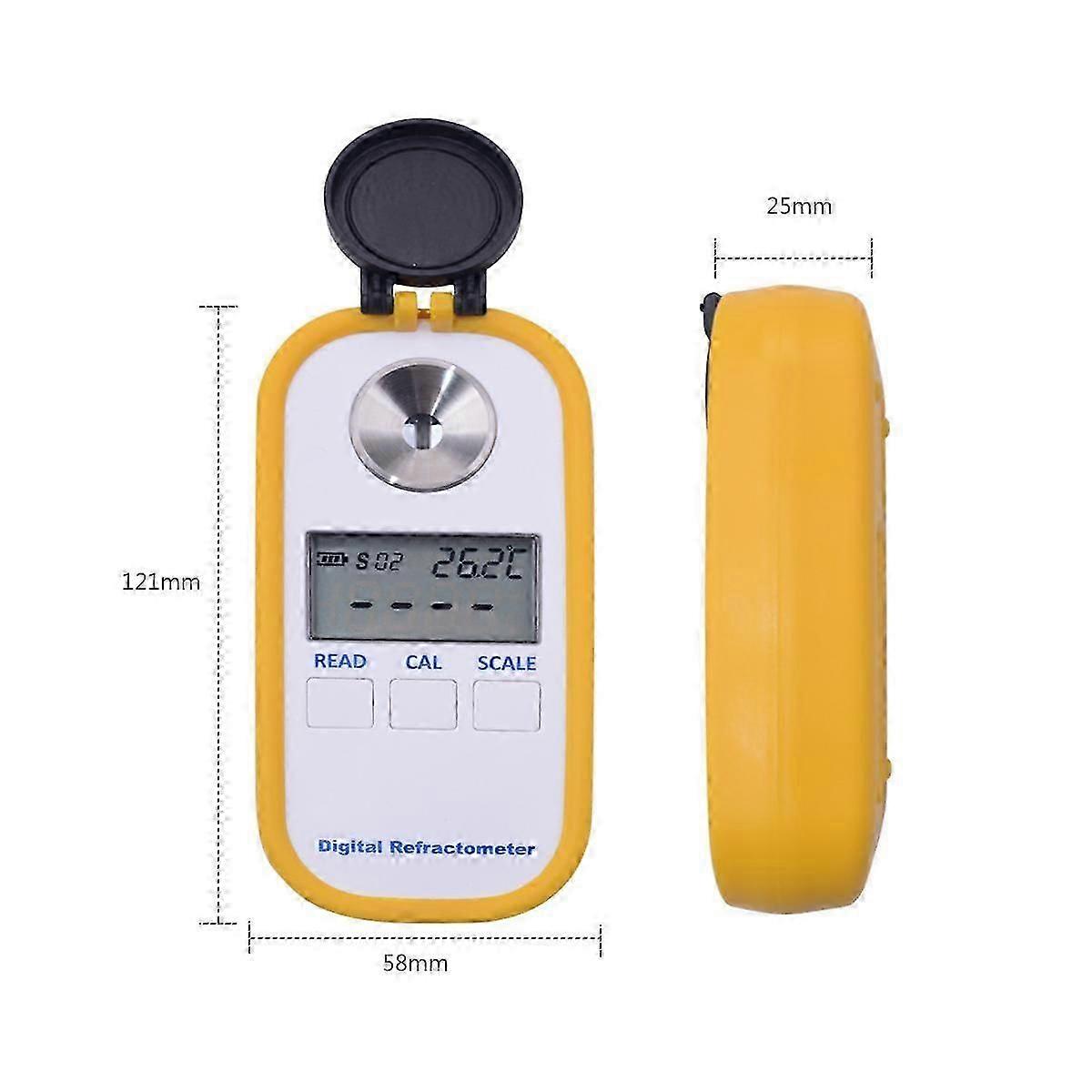 Portable Digital Honey Refractometer 4-in-1 Brix/Water/Be'/Refractive Tester Measurement Instrument JN