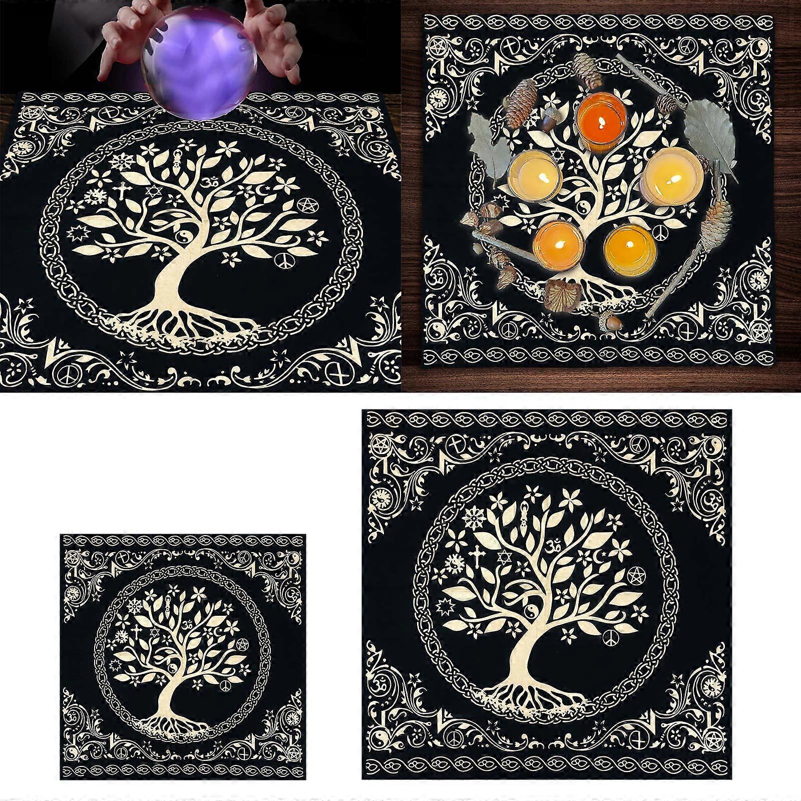 Square Shape Pendulum Divinations Mat Altar Tablecloth Board Game Card Pad Rune Table Cloth Metaphysical Board Game Mat 75x75cm