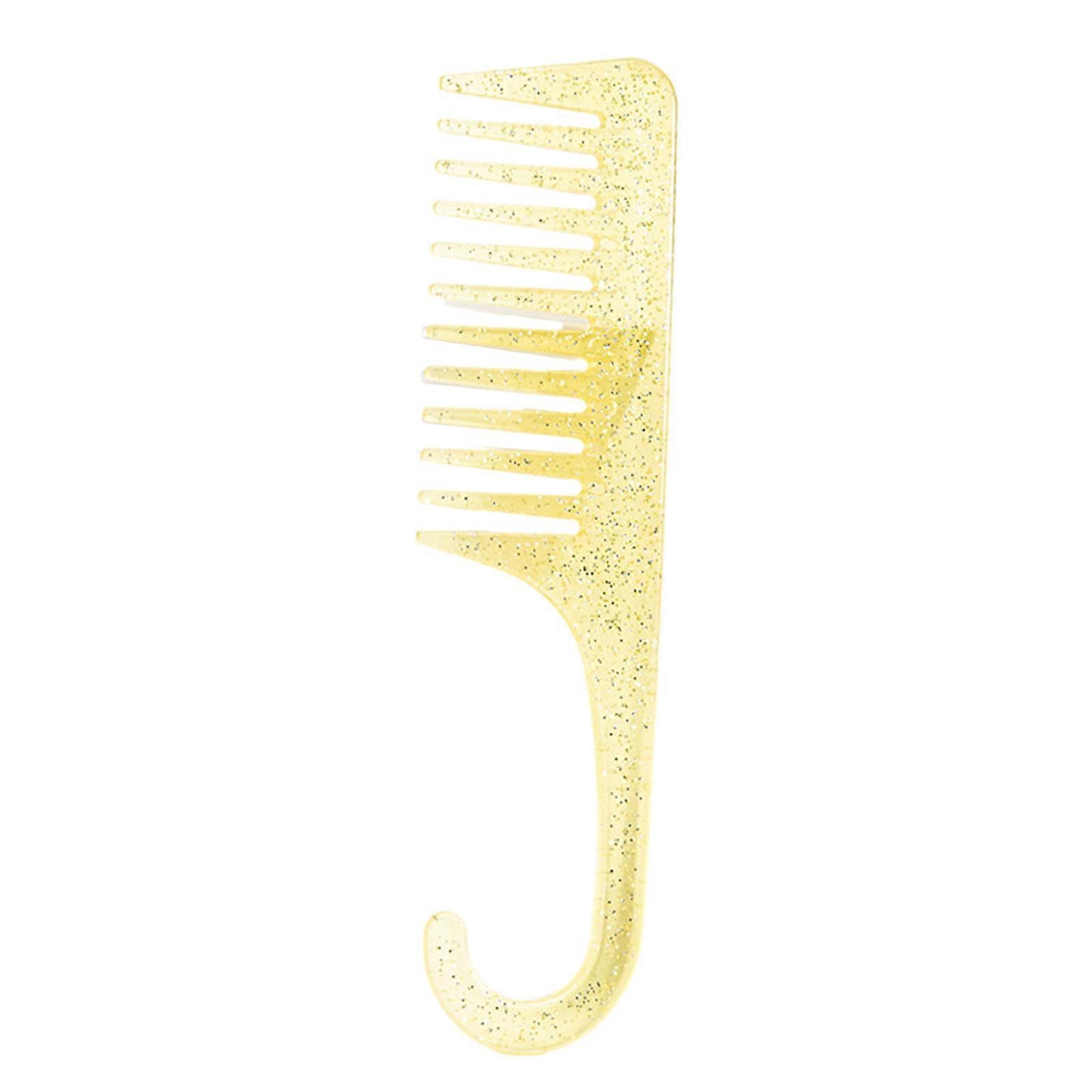 Styling Comb Professional Gentle Hair Detangling Wide Tooth Detangler Combs Shower Combs for Wet Curly Hair Yellow