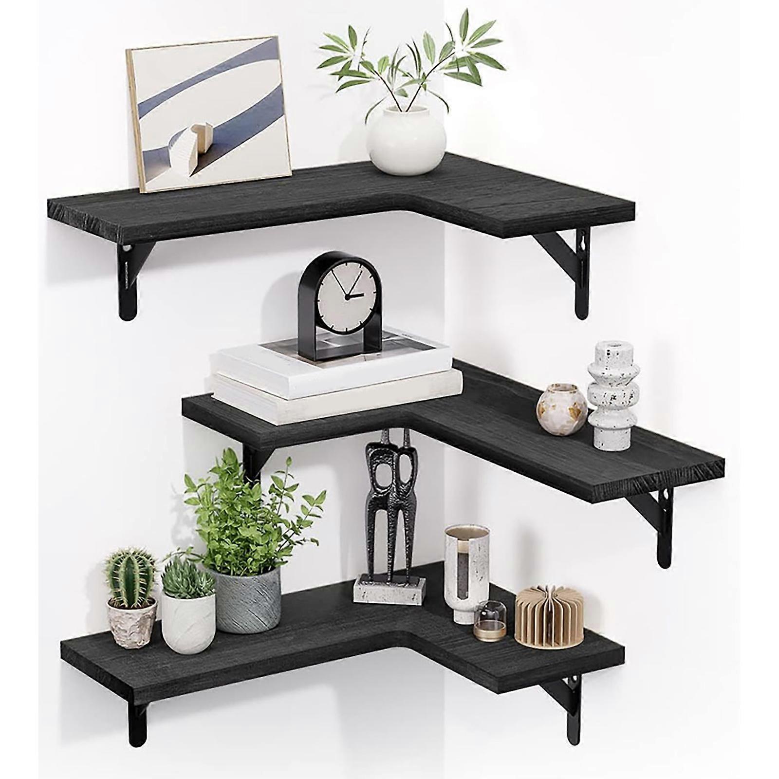 Wall Mount Floating Corner Shelves Decorative Corner Floating Shelves ...