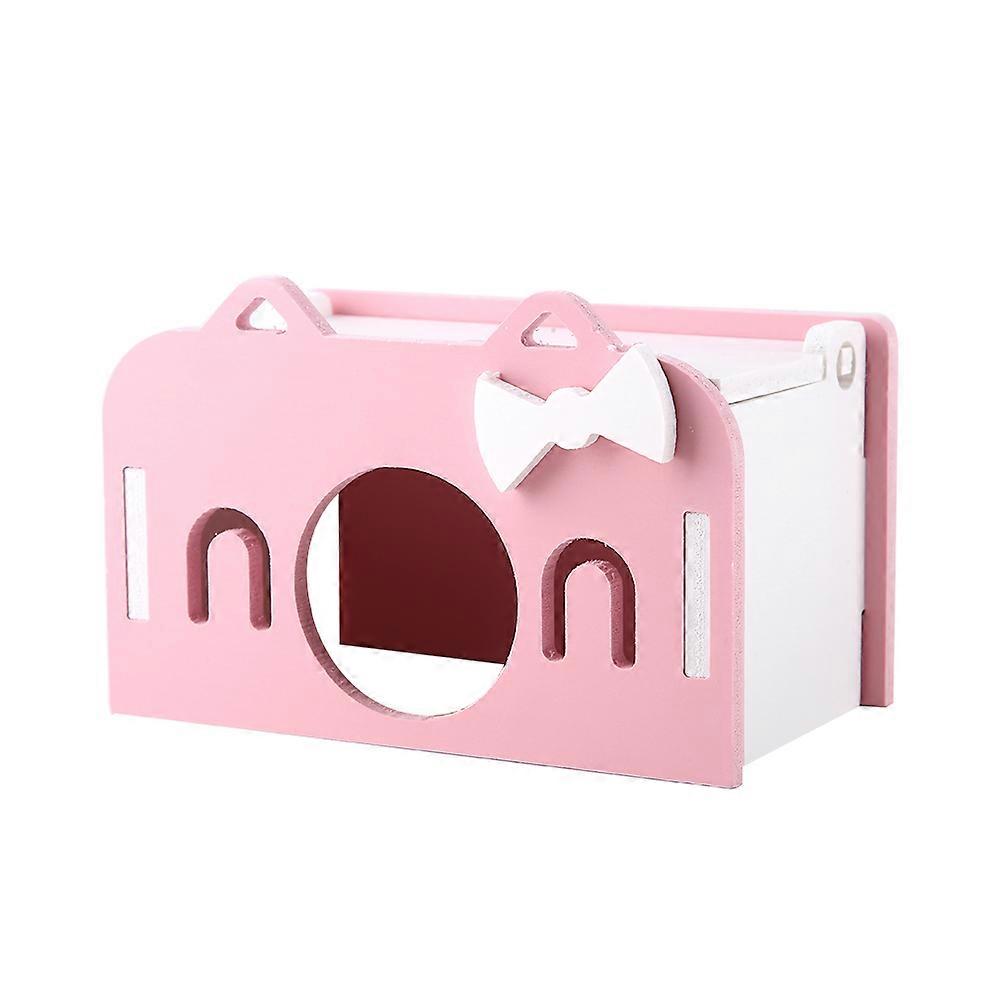 Big Size Cute Wooden Sleeping House Assembling Hamster House