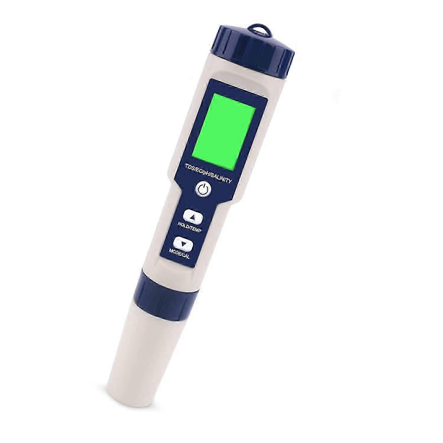 5-in-1 Electronic PH Meter, Measure Ph & TDS & EC Salinity & Temperature Water Quality Teste