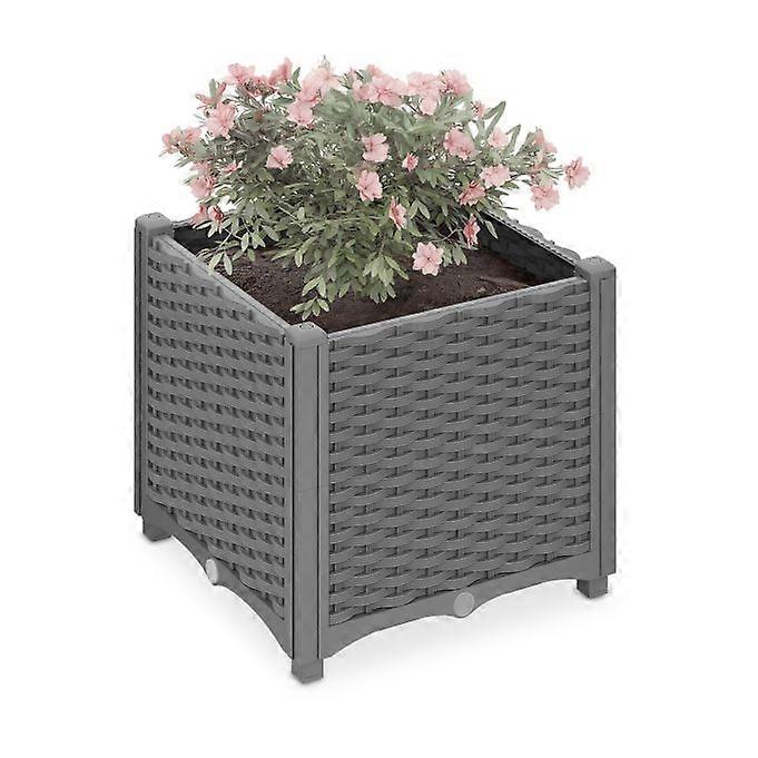 Planteringslåda i rottinglook