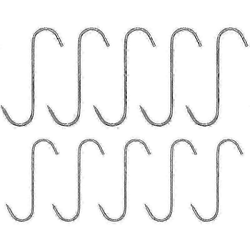 10 Pcs Meat Hooks Poultry Hooks Butcher Hooks Stainless Steel S Hook
