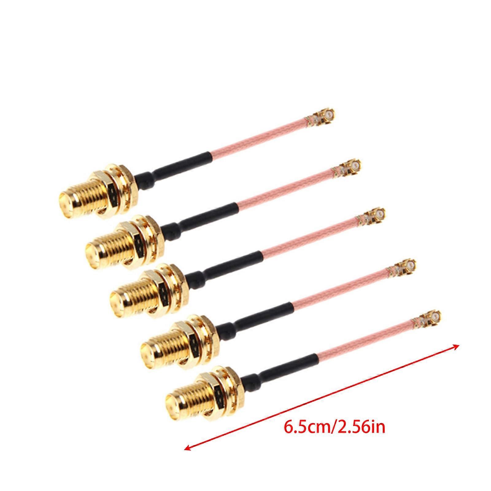 5 قطع 5 سم RG178 تمديد كابل مطلي بالذهب RF مستقيم SMA أنثى جاك إلى IPEX أخرى