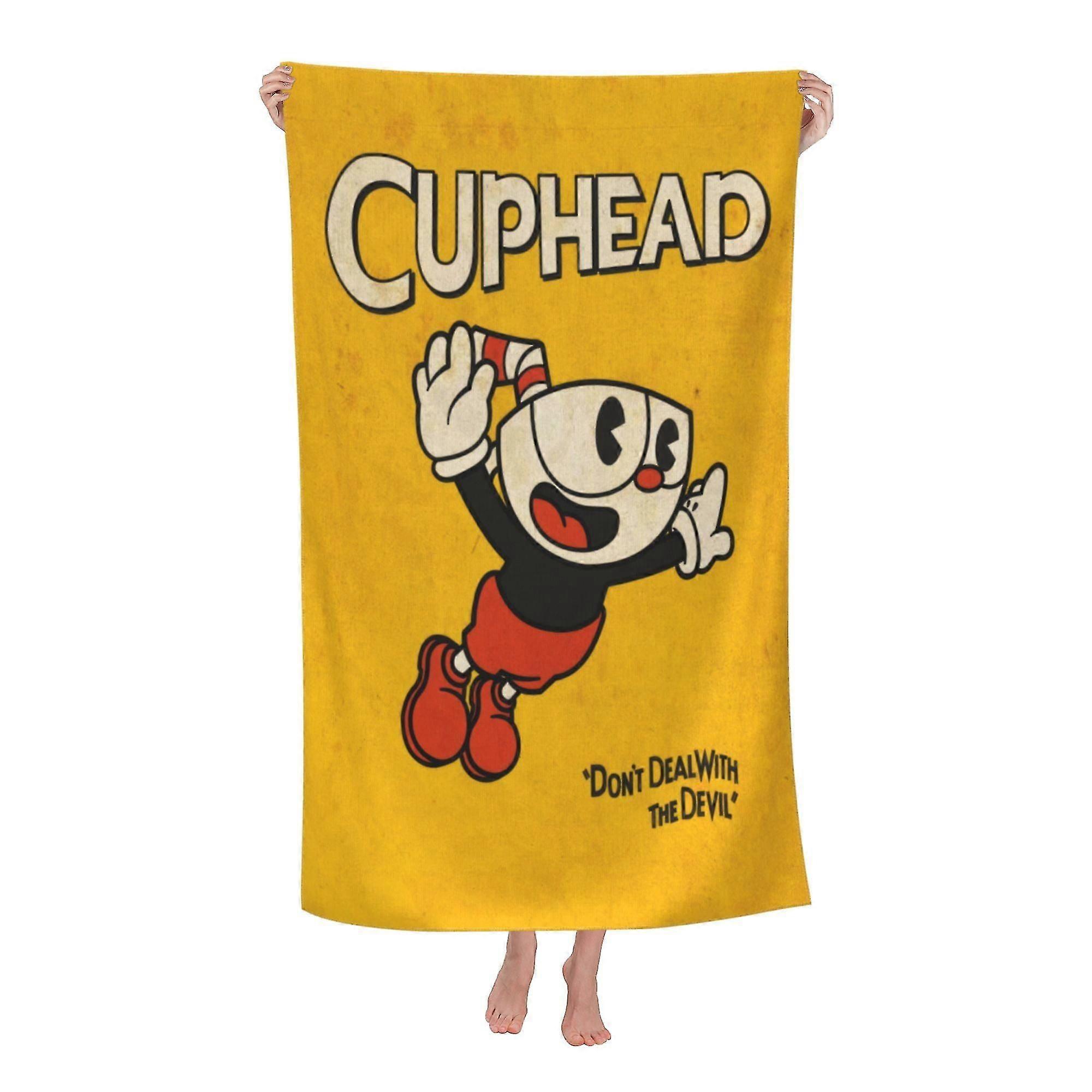 Cuphead Beach Towel, Large Microfiber Bath Towel