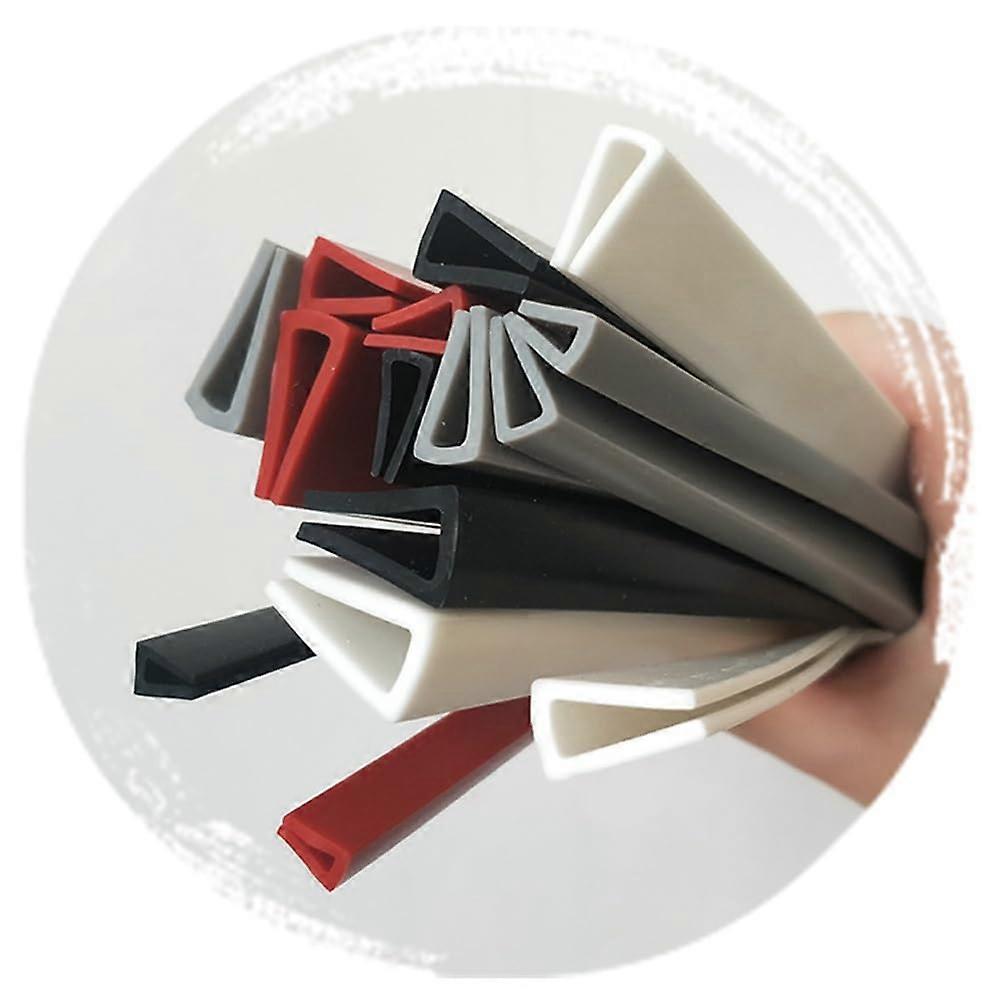 Edge Trim U Channel Weather Stripping Silicone 16.5 Ft White Door Edge Protector For 1-10 Mm Edges Sheet Metal Panels