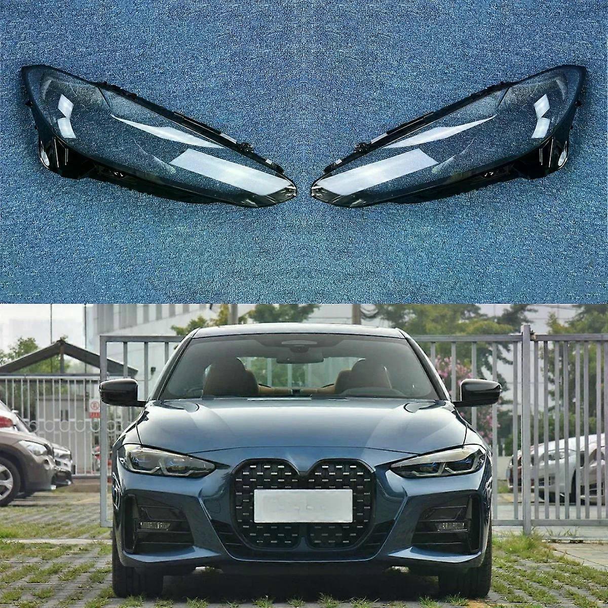 High qualityFor BMW 4 Series M4 F32 F33 F36 F82 2020 2021 Headlamp Cover Transparent Headlight Lens Plexiglass Replace Original Lampshade