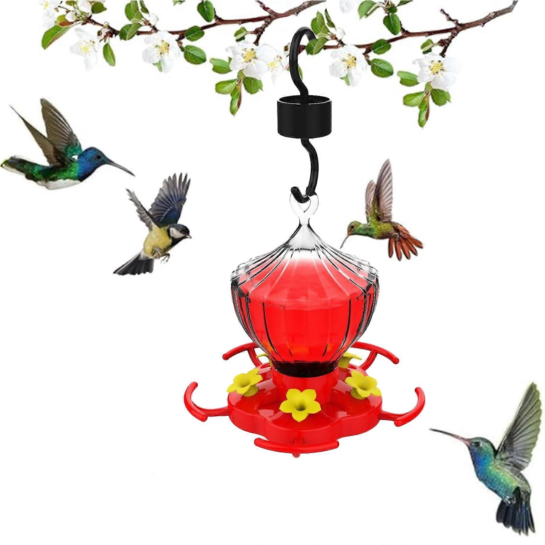 Bird Feeders Plastic Hanging Bird Feeder 16 Oz Capacity For Hooks Patio Garden