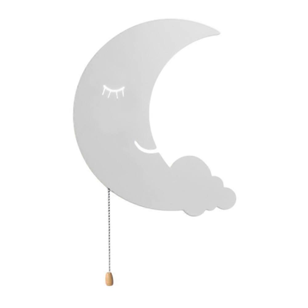 Indoor Wall Sconce - White A Cloud Moon Warm Light