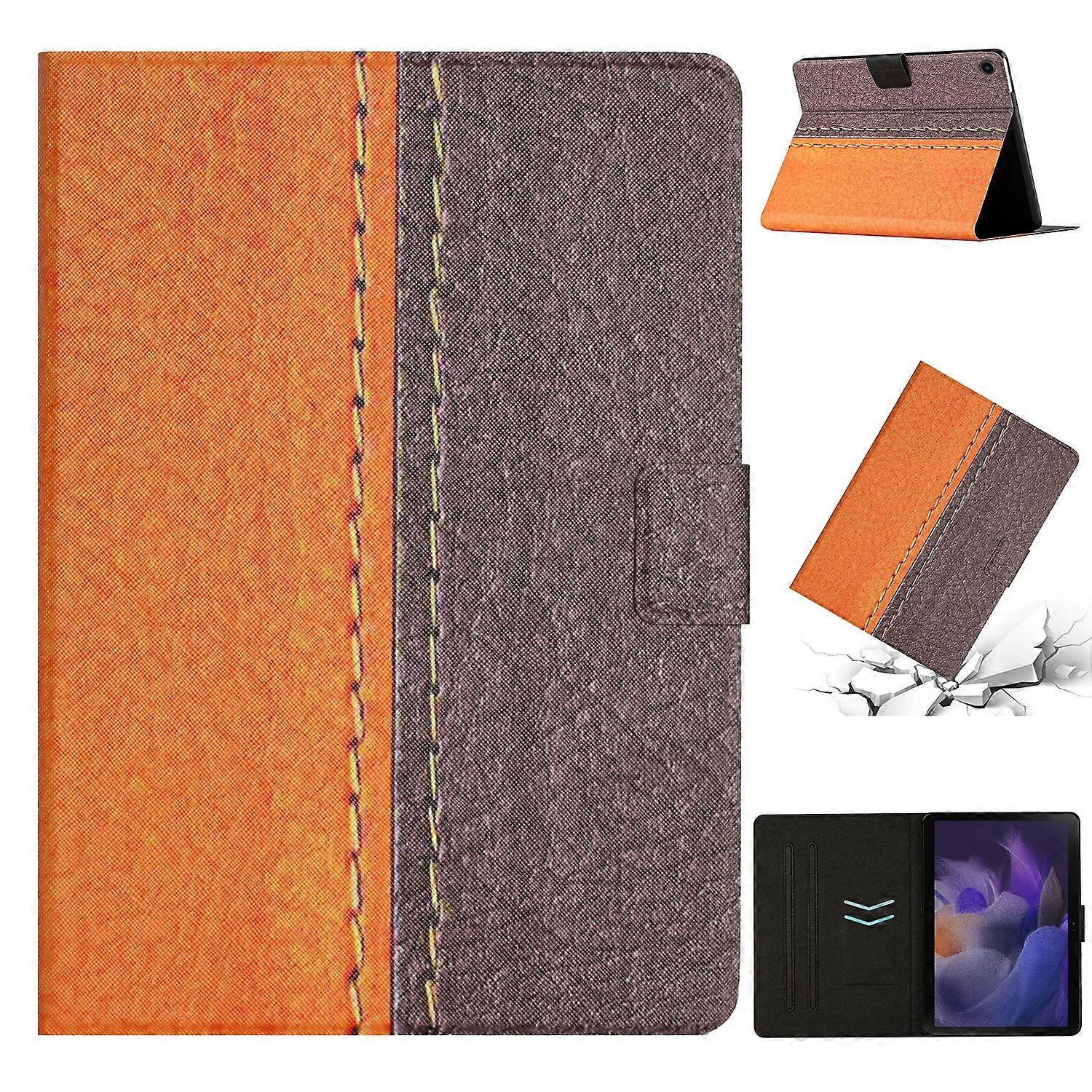 Stitching Solid Color Smart PU Tablet Case with Sleep / Wake-up Function