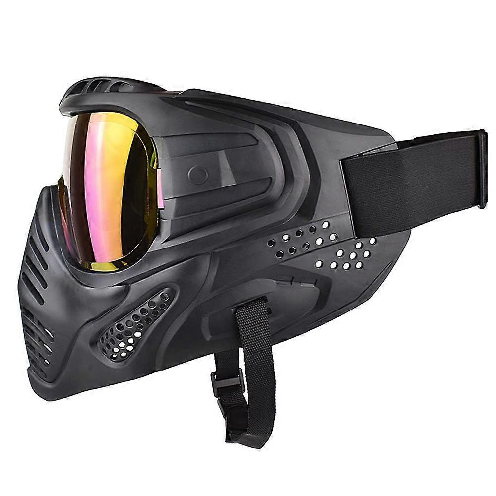 Airsoft Mask Protective Full Face Tactical Mask for BB Gun/CS Man&Women Game (Colorful) …