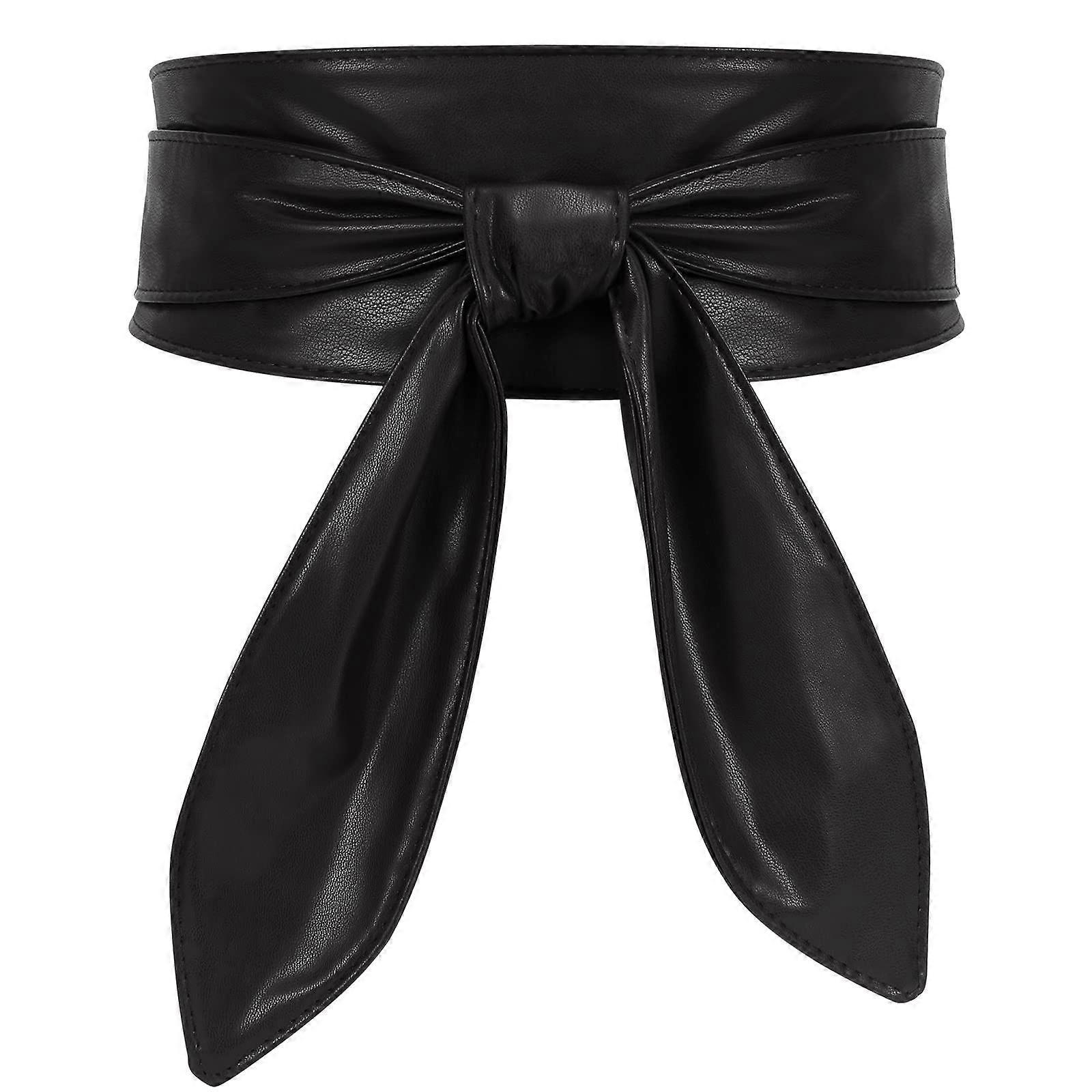 Women Belt Fashion Wrap Around Wide Waistband Knotted Belt for Dress