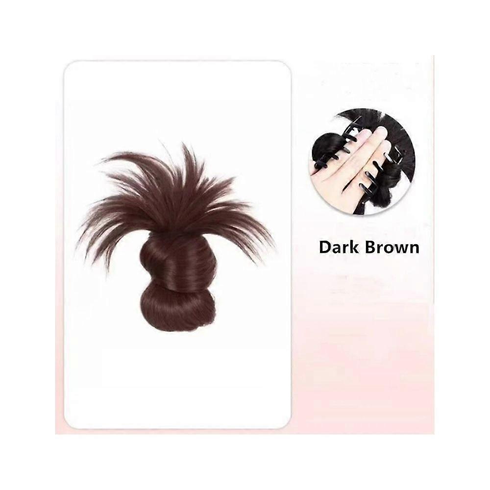 Perruque chignon à plumes à clipser, postiche chignon décoiffé Hgyugrf, chignon décoiffé à clipser