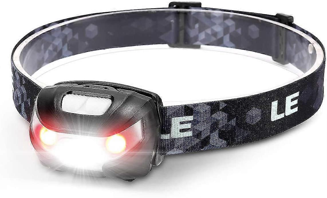 Rechargeable Bright Headlamp Waterproof With Red Warning Light 9 Hours Headlight