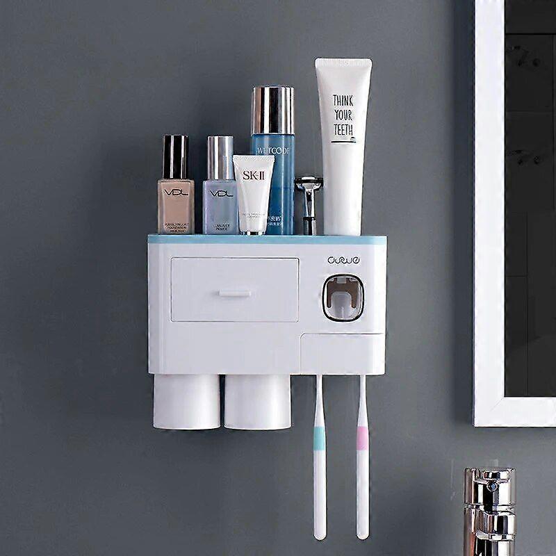 Mijia Toothbrush Holder Wall-mounted Toothpaste Squeezer Storage Rack Auto Toothpaste Dispenser Bathroom Accessories Tool