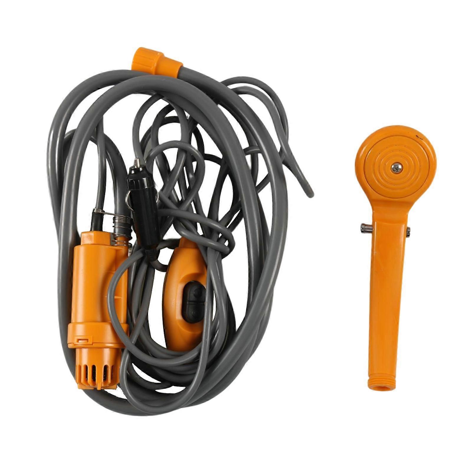 Portable Shower Electrical Pump Cigarette Lighter Plug for Traveling