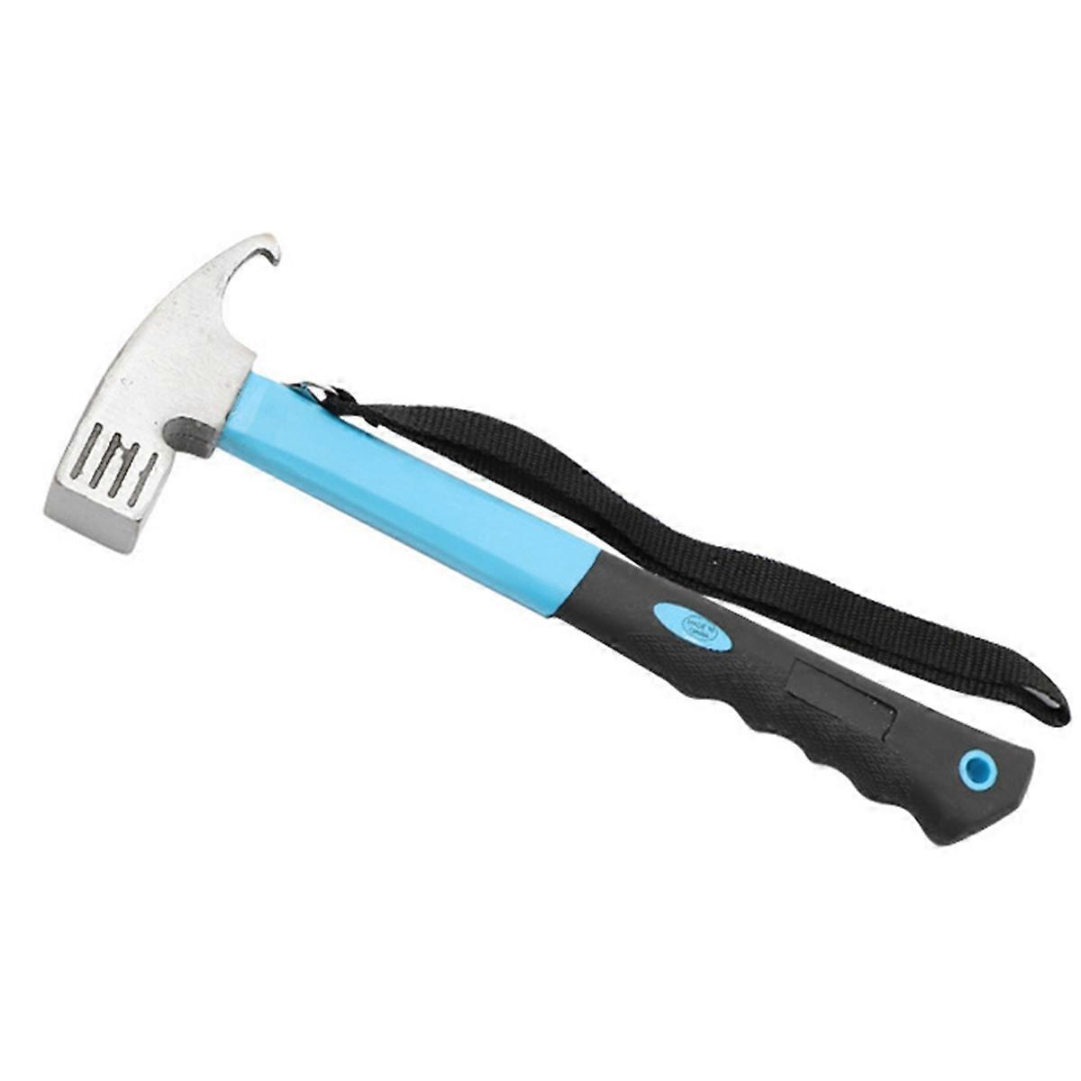 Outdoor Camping Tent Canopy Hammer Multifunctional Nail Puller Hammer Camping Equipment Blue