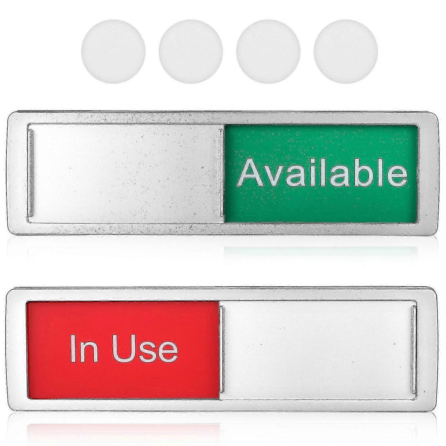 2 Pcs Vacant Occupied Slider Door Indicator Signs for Home Office Restroom Conference