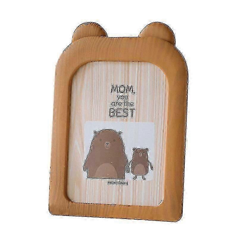 17.8X12.7cm Brown Picture Frames 1pc Little Bear Picture Frame Simple Lovely Photo Frame Unique Desk