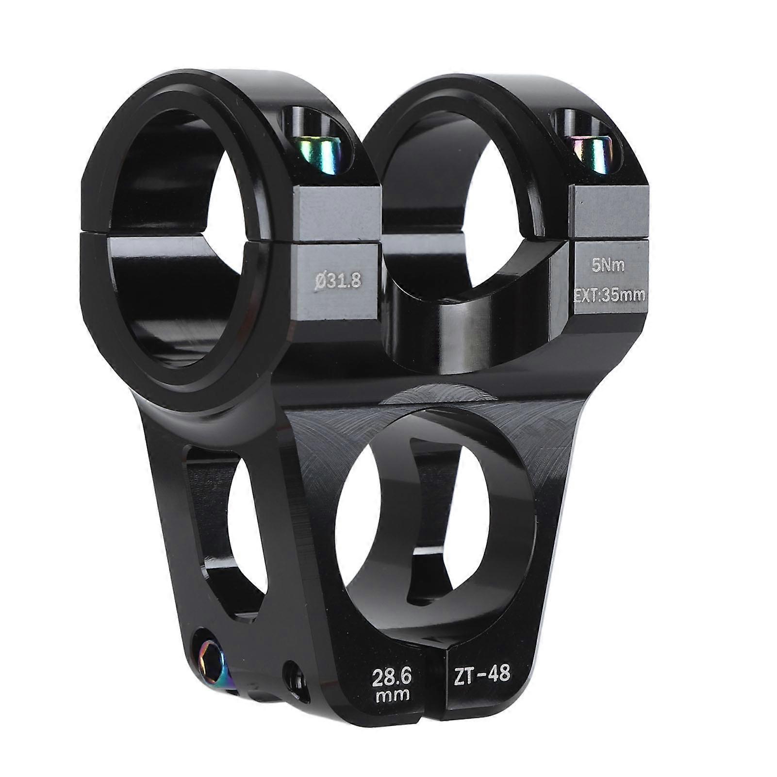 31.8mm Mountain Bike Stem Aluminum Alloy Lightweight DIY Short Handlebar Stem for Replacement Black