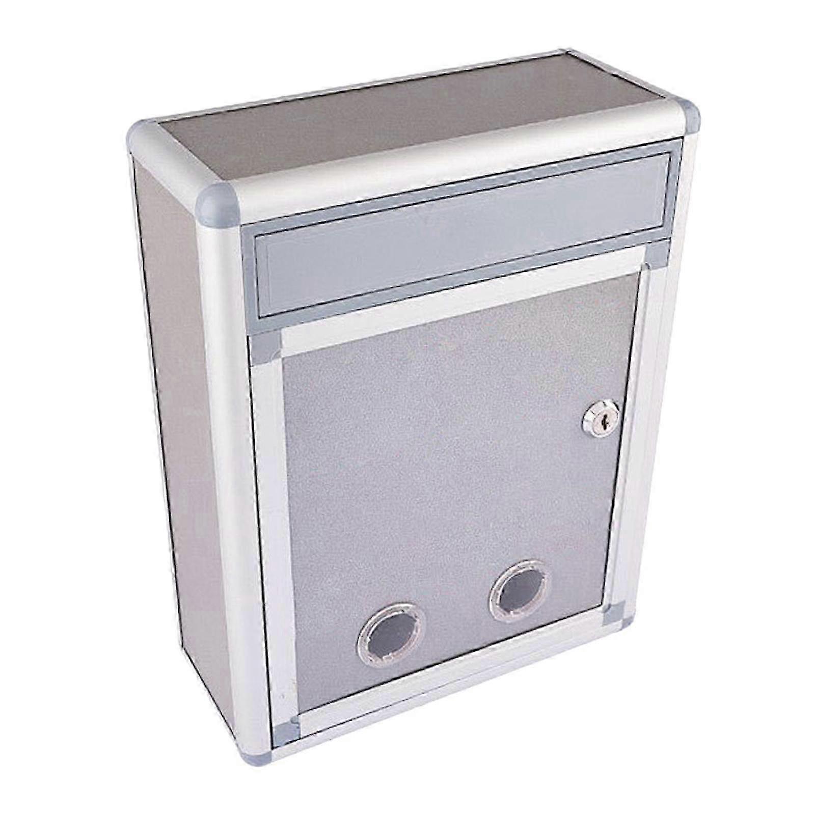 Locking Wall Mounted Mailbox with Key, Outdoor Durable Key Drop Box for Home Business Letters